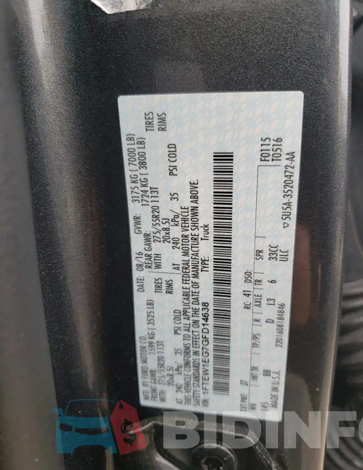 1FTEW1EG7GFD14638 Photo# 10