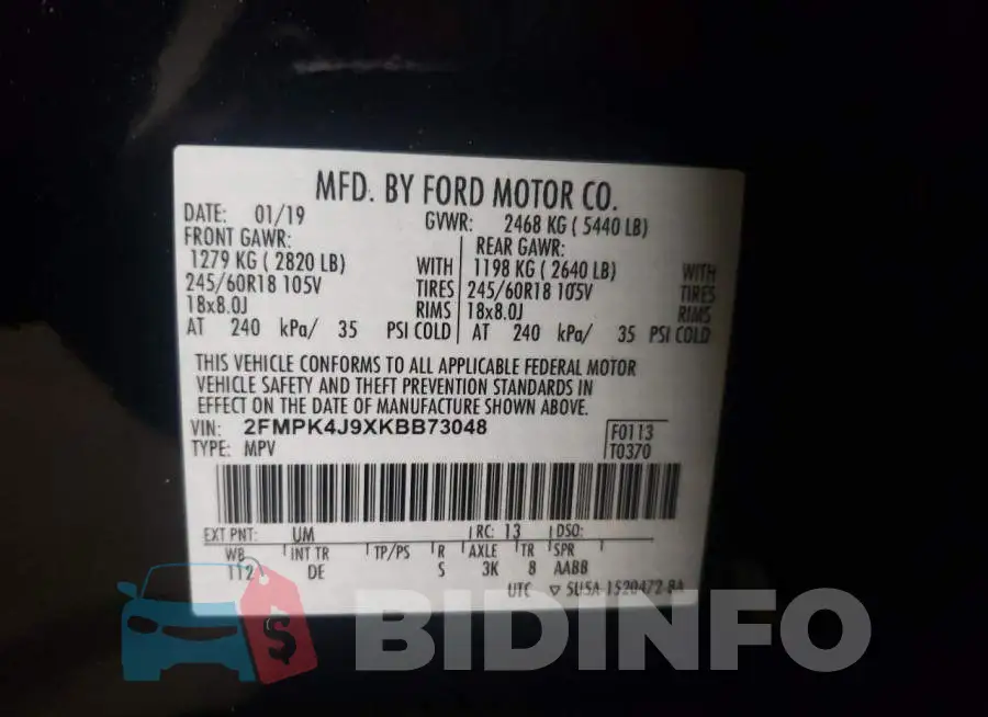2FMPK4J9XKBB73048 Photo# 10