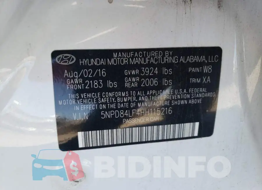 5NPD84LF4HH115216 Photo# 10