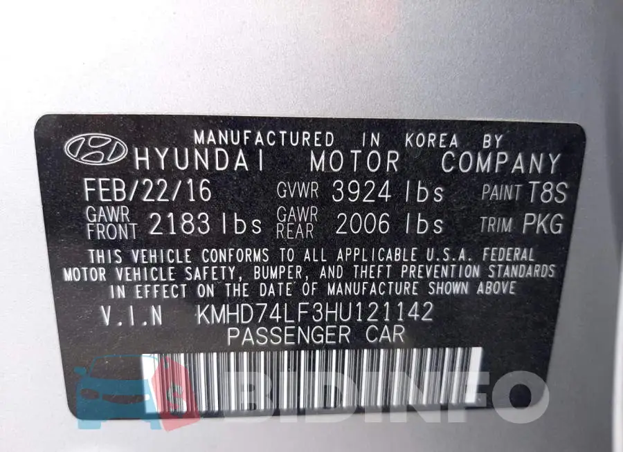 KMHD74LF3HU121142 Photo# 10
