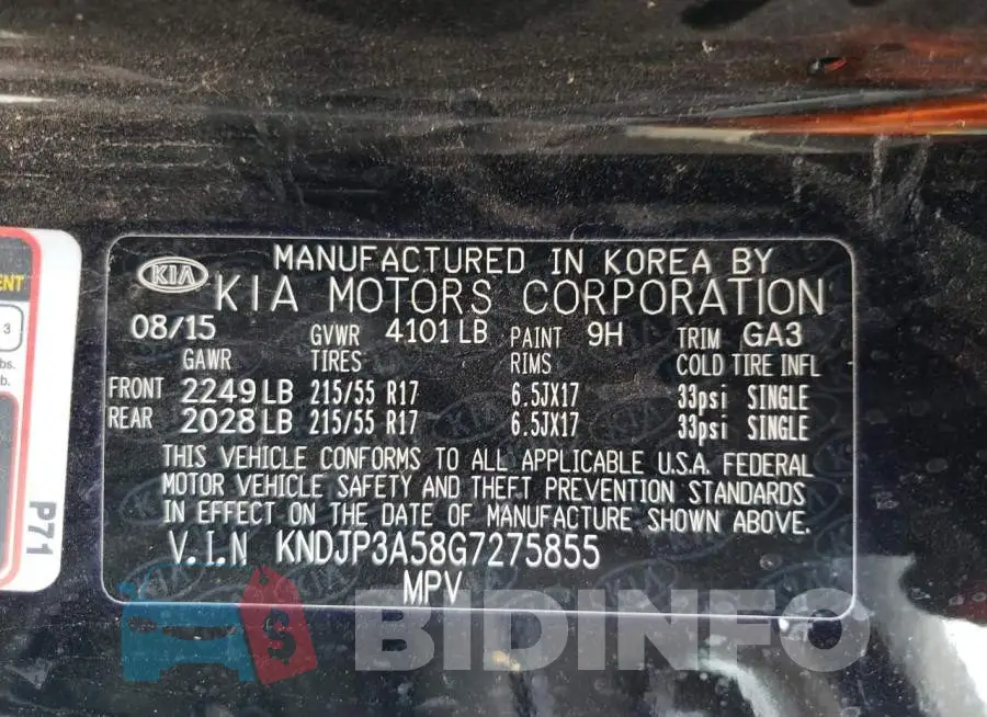 KNDJP3A58G7275855 Photo# 10
