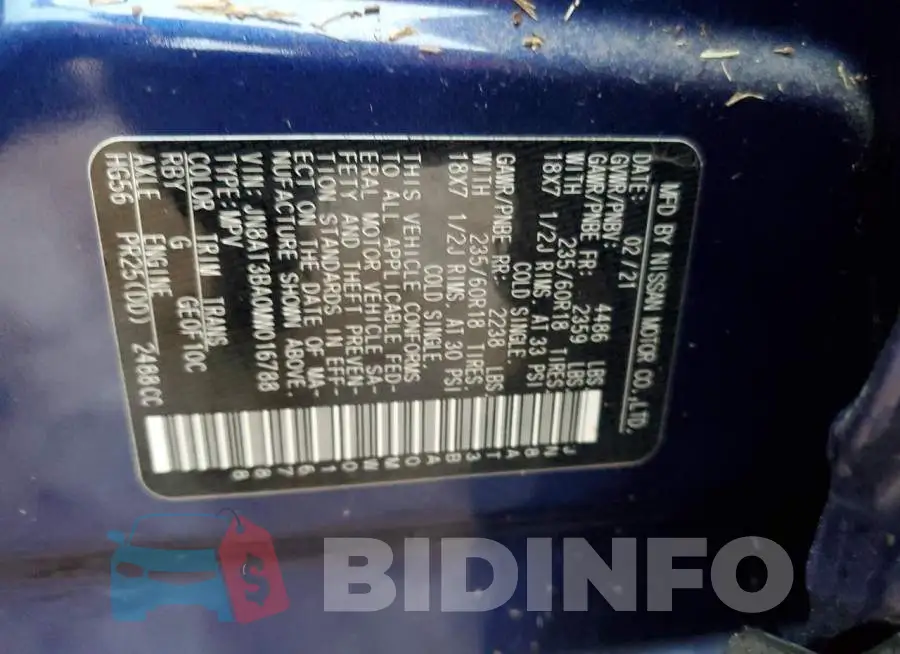 JN8AT3BA0MW016788 Photo# 10