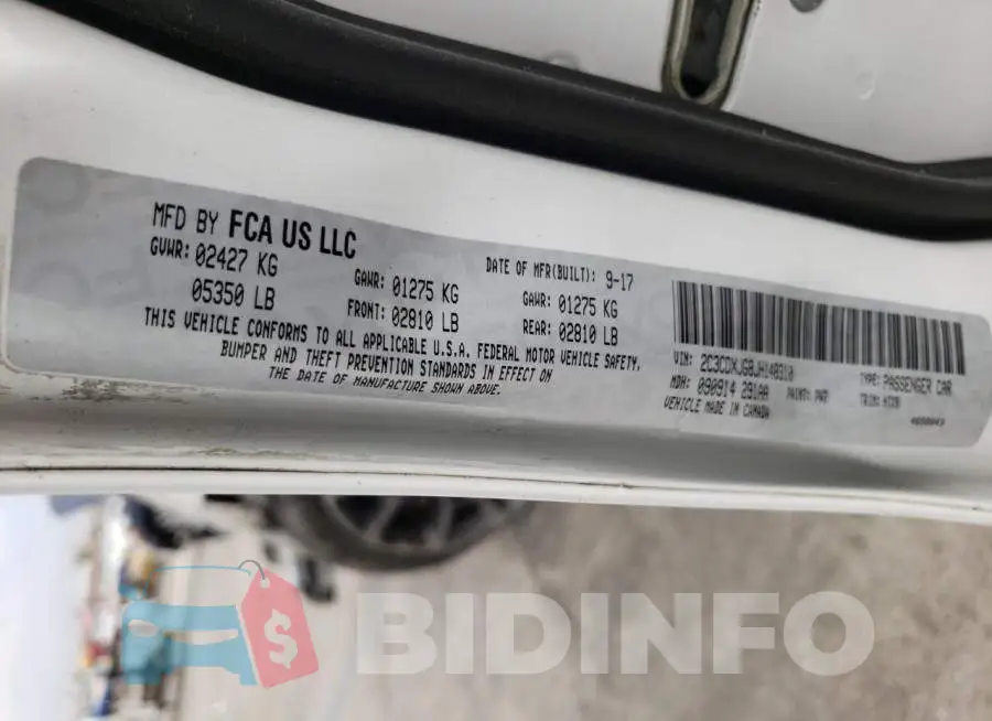 2C3CDXJG8JH148310 Photo# 10