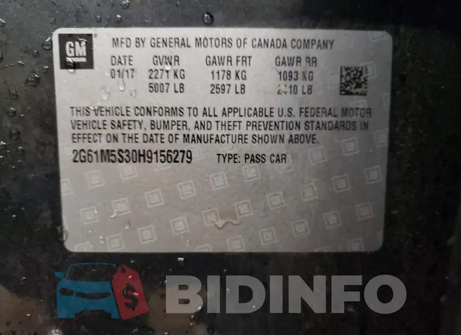 2G61M5S30H9156279 Photo# 10
