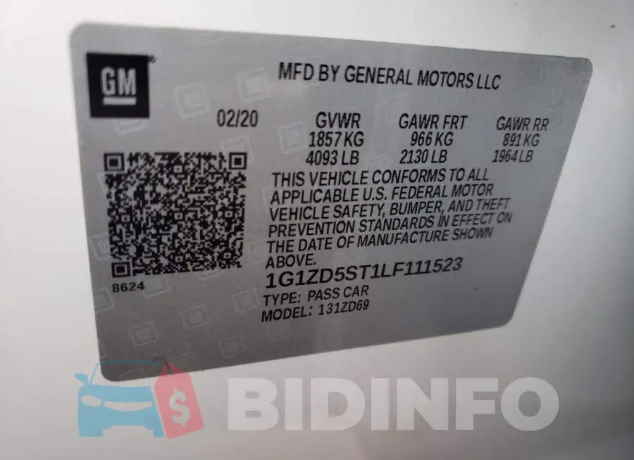 1G1ZD5ST1LF111523 Photo# 10