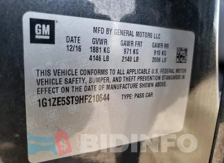 1G1ZE5ST9HF210644 Photo# 10