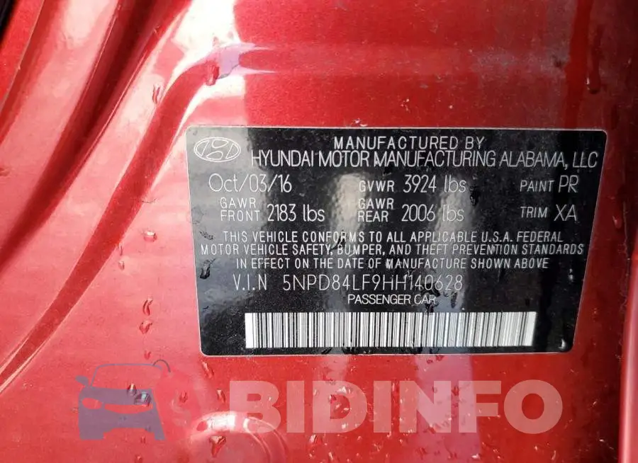 5NPD84LF9HH140628 Photo# 10