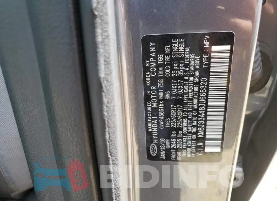 KM8J33A48JU666320 Photo# 10