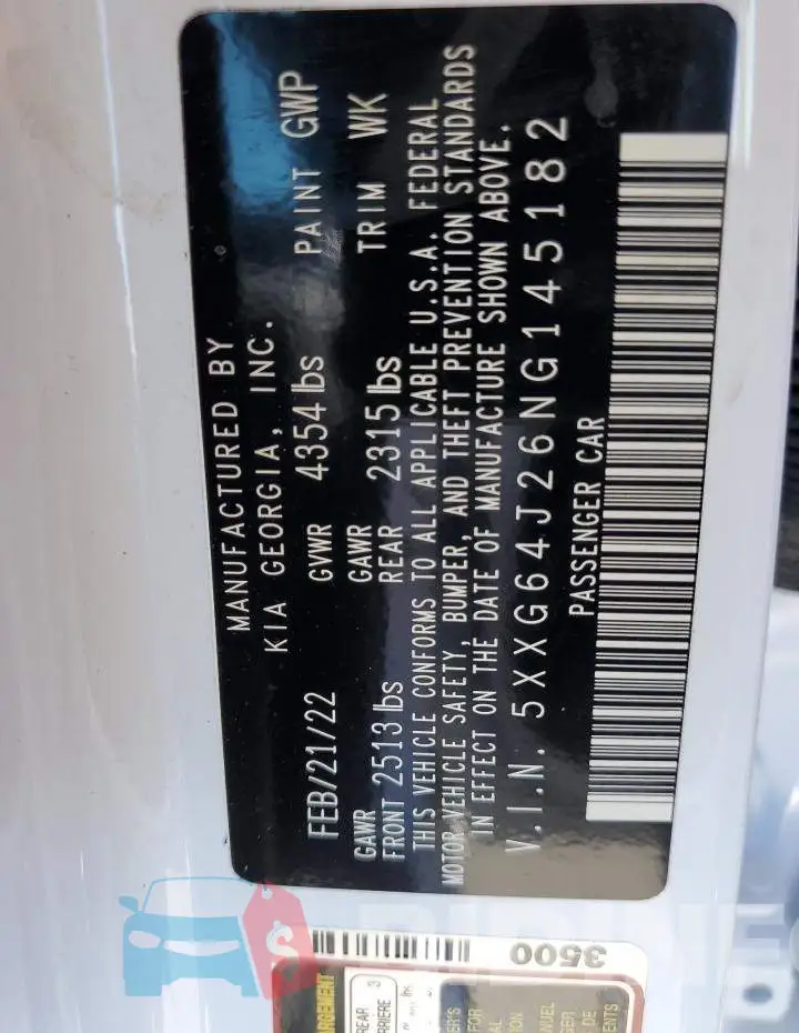 5XXG64J26NG145182 Photo# 10