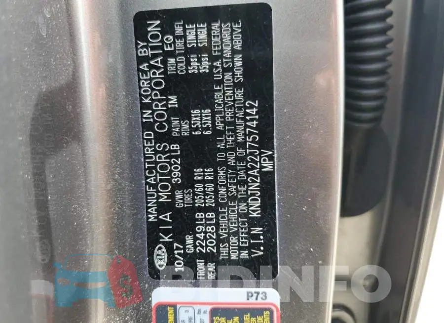 KNDJN2A22J7574142 Photo# 10