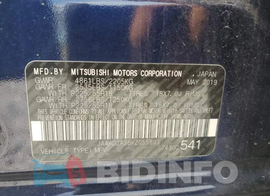 JA4AD2A36KZ055803 Photo# 10