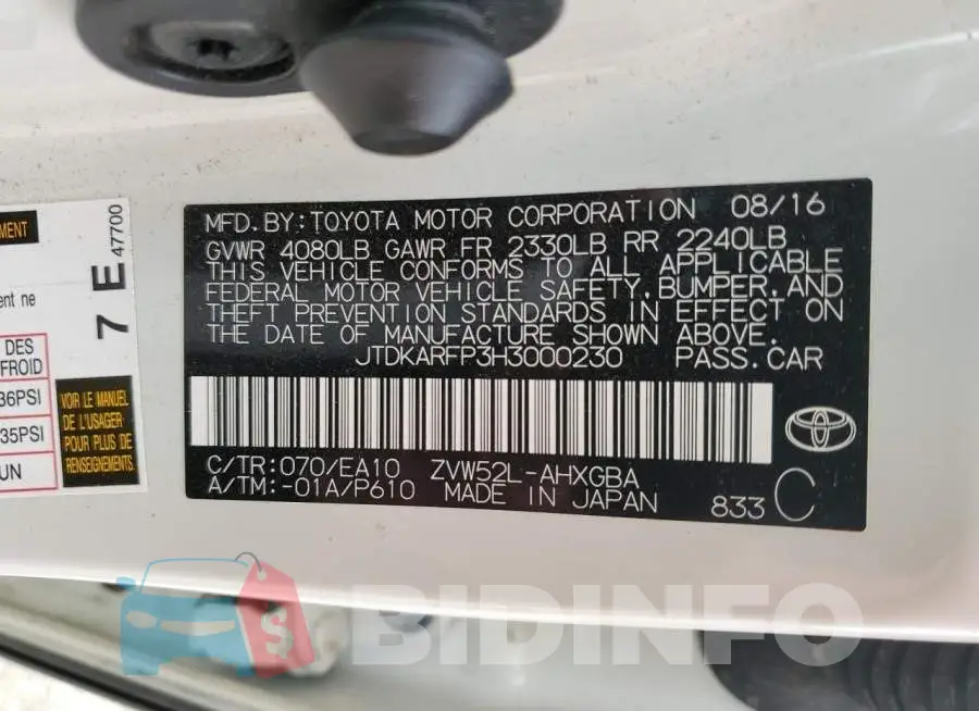 JTDKARFP3H3000230 Photo# 10