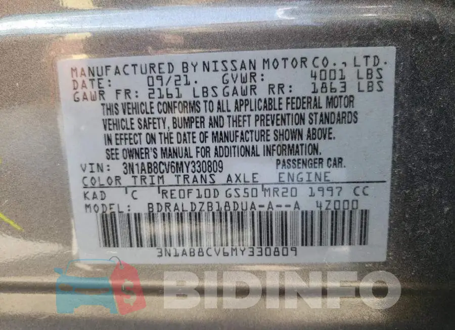 3N1AB8CV6MY330809 Photo# 10
