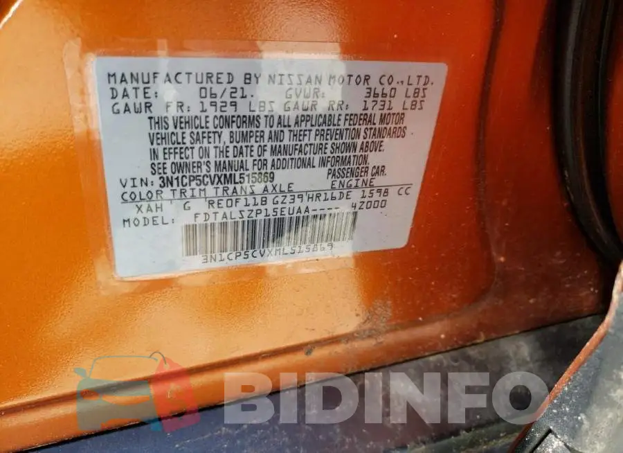 3N1CP5CVXML515869 Photo# 10