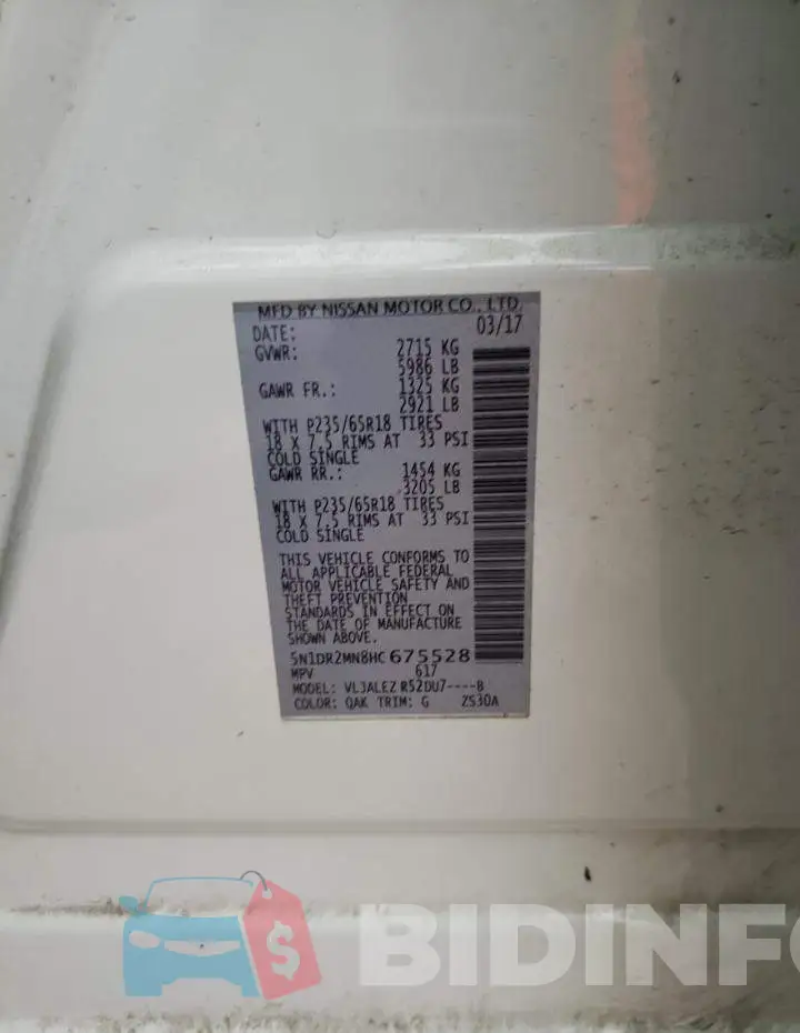 5N1DR2MN8HC675528 Photo# 10
