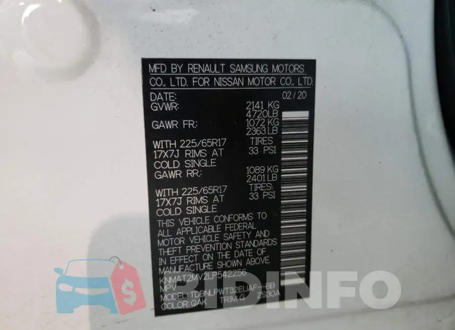 KNMAT2MV2LP542256 Photo# 10
