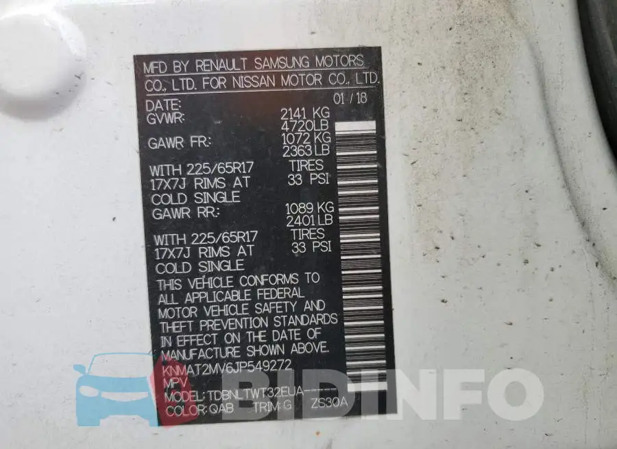 KNMAT2MV6JP549272 Photo# 10