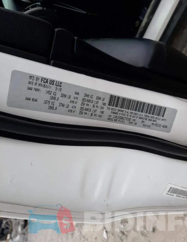 1C4RJFBG8KC772393 Photo# 10