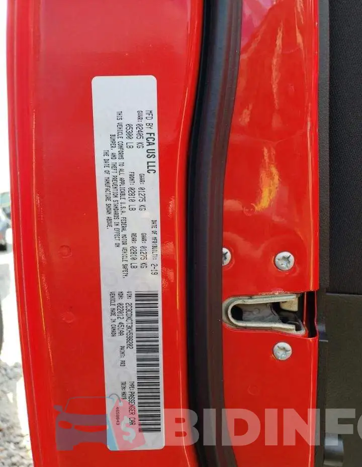 2C3CDXCT3KH598202 Photo# 10