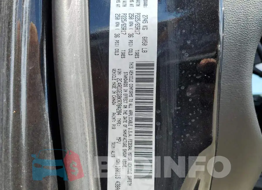 2C4RDGEG8KR784284 Photo# 10