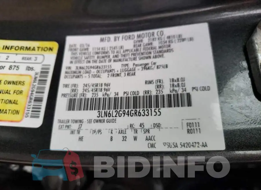 3LN6L2G94GR633155 Photo# 10
