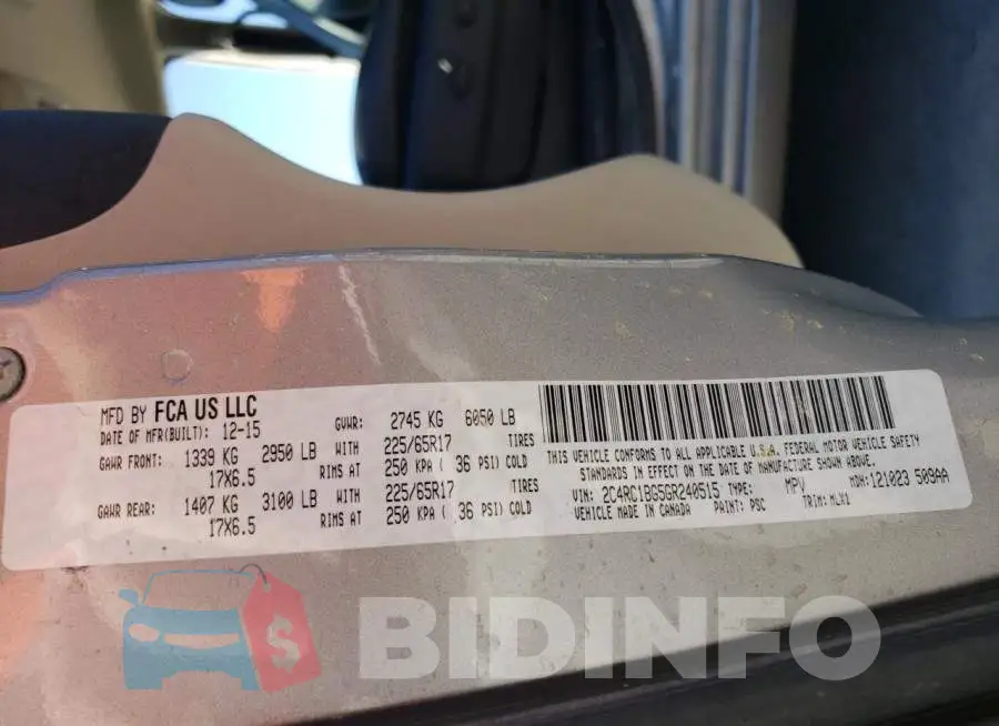 2C4RC1BG5GR240515 Photo# 9