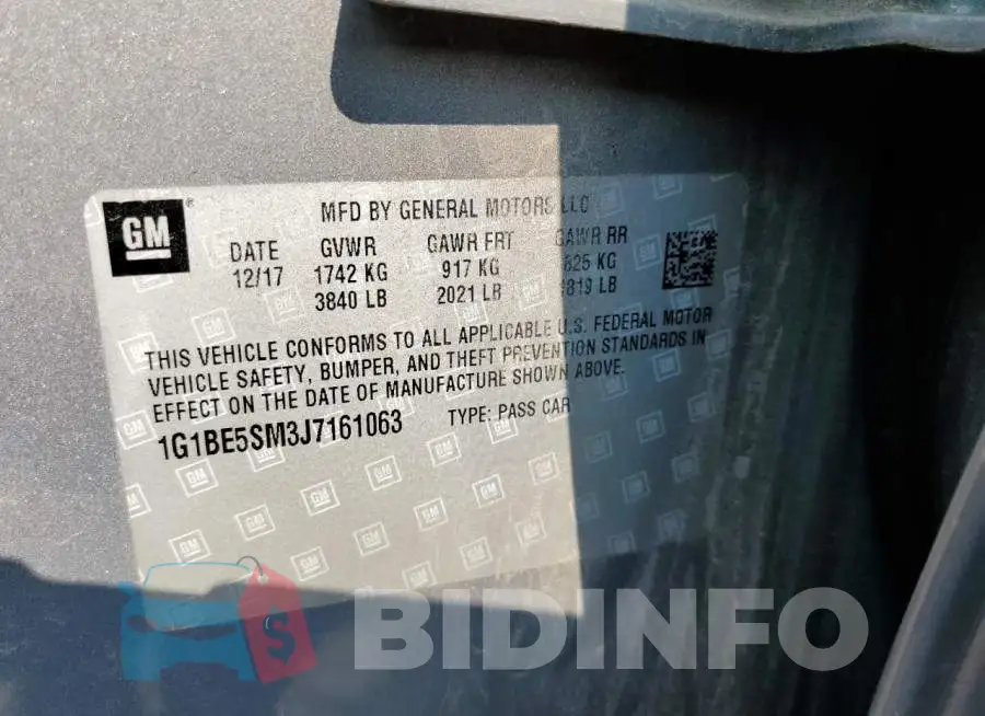 1G1BE5SM3J7161063 Photo# 10