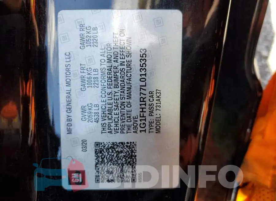 1G1FH1R77L0135353 Photo# 10