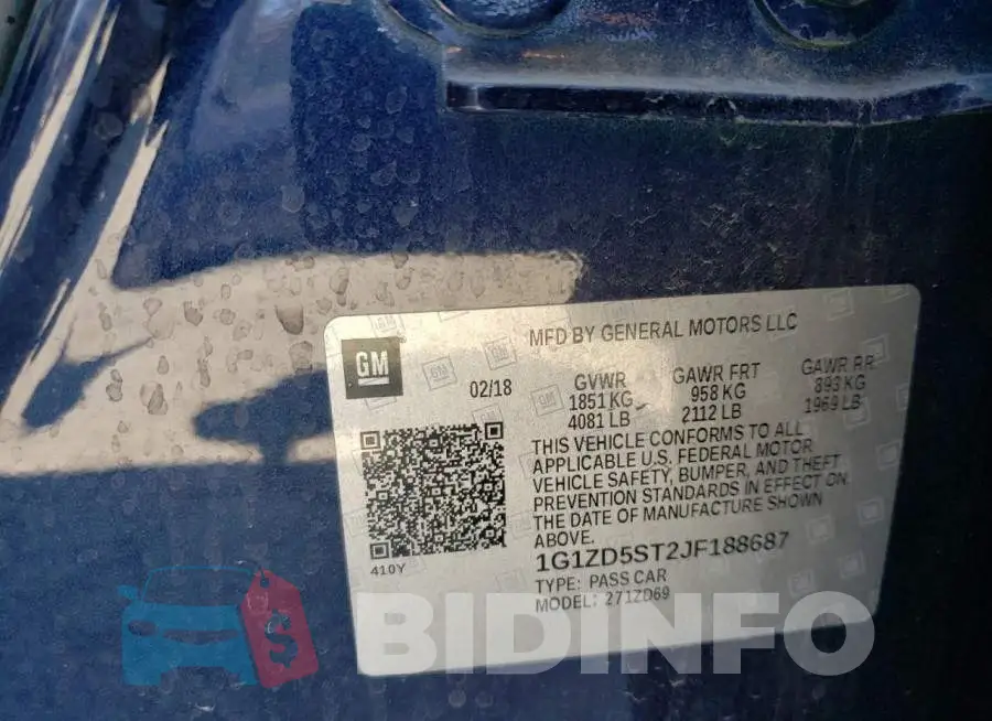 1G1ZD5ST2JF188687 Photo# 10