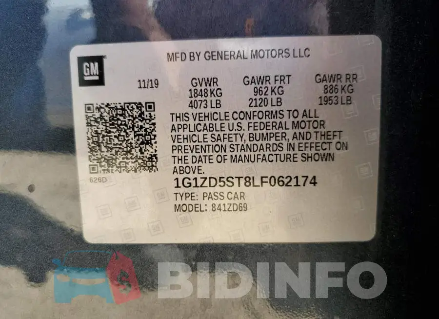 1G1ZD5ST8LF062174 Photo# 10