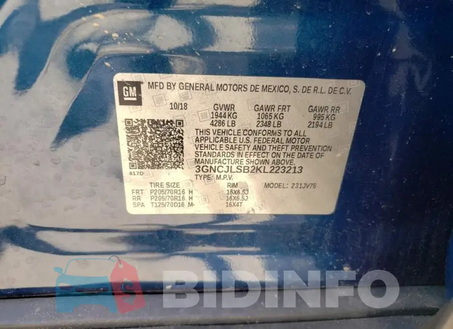 3GNCJLSB2KL223213 Photo# 10