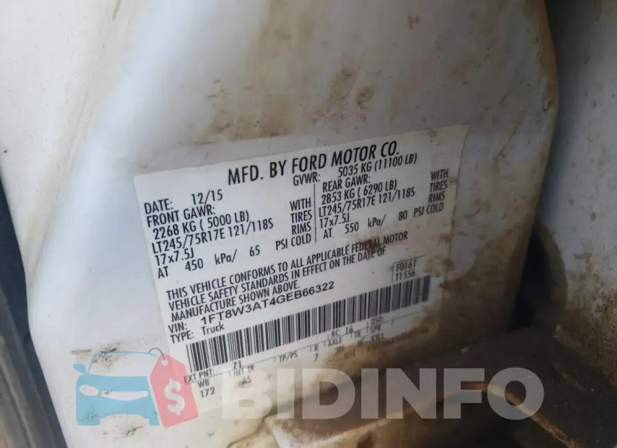 1FT8W3AT4GEB66322 Photo# 10