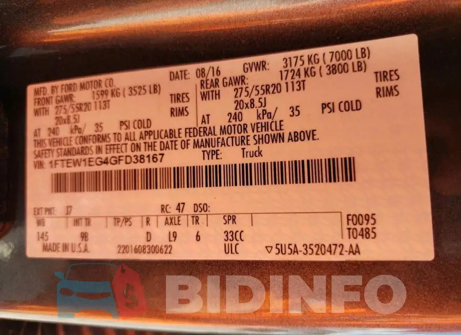 1FTEW1EG4GFD38167 Photo# 10