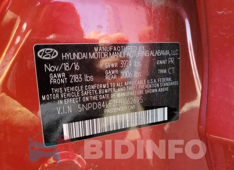 5NPD84LF2HH162695 Photo# 10