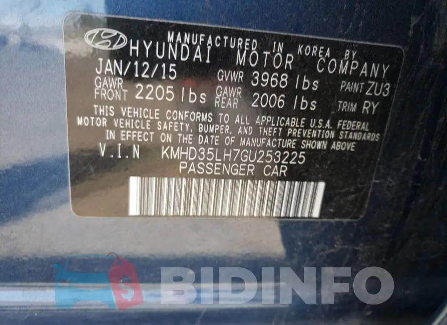 KMHD35LH7GU253225 Photo# 10
