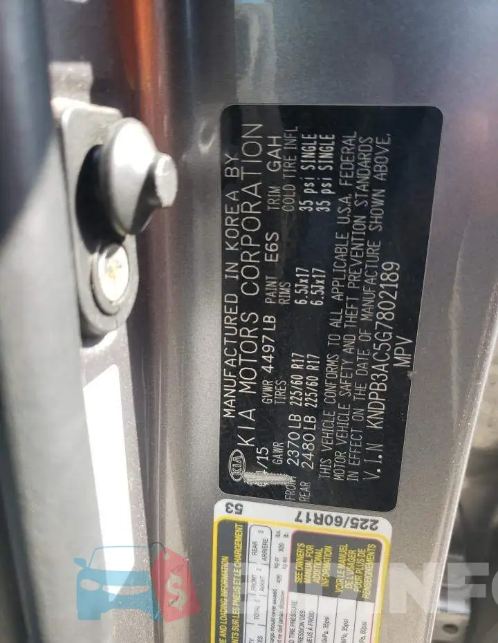 KNDPB3AC5G7802189 Photo# 10