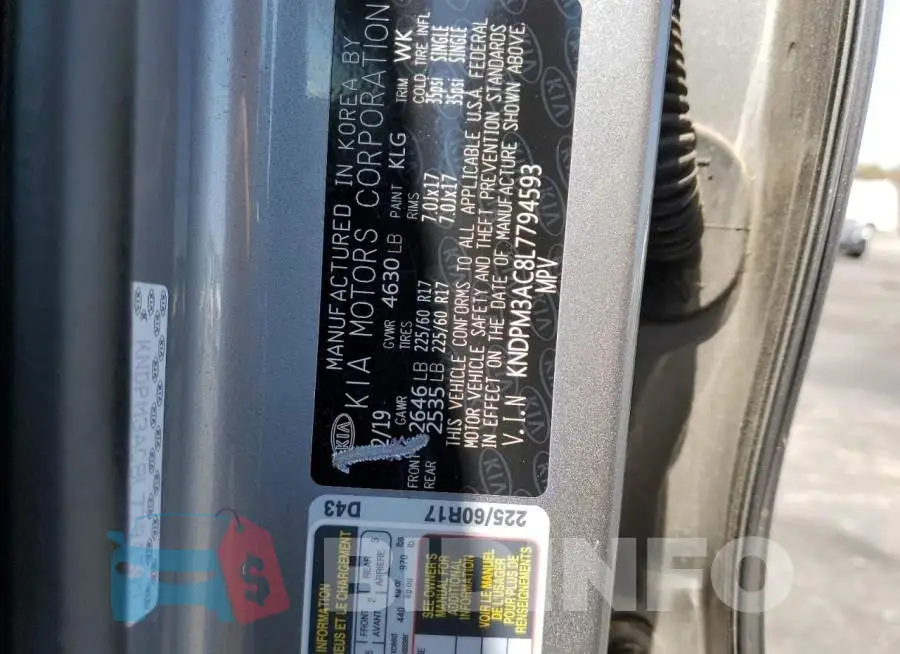 KNDPM3AC8L7794593 Photo# 10