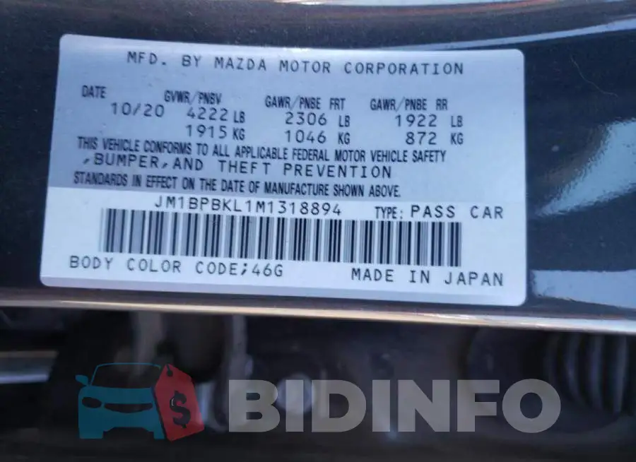 JM1BPBKL1M1318894 Photo# 10