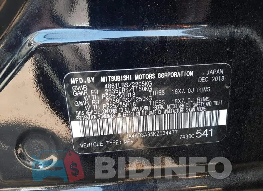 JA4AD3A35KZ034477 Photo# 10