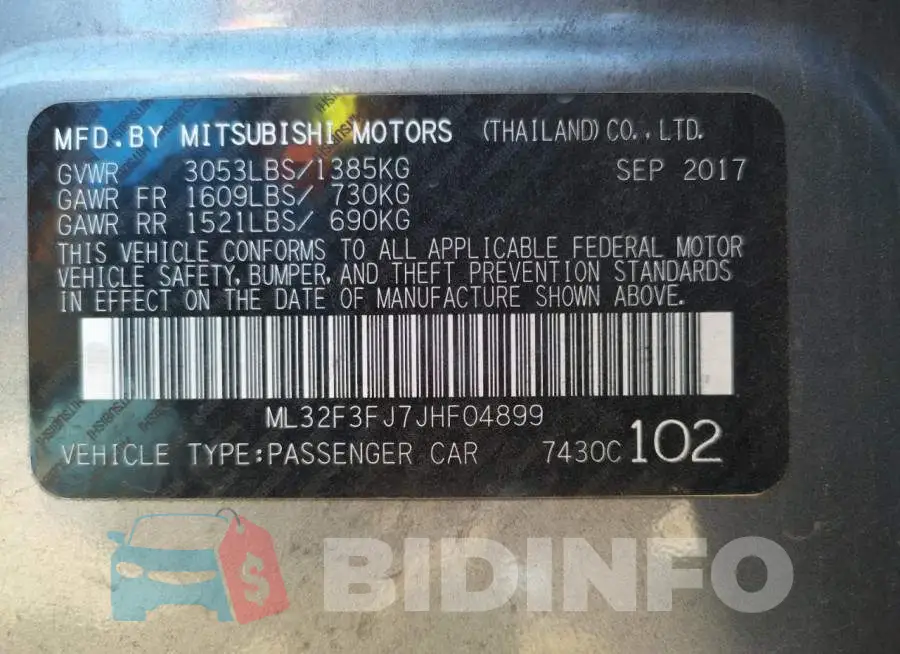 ML32F3FJ7JHF04899 Photo# 10