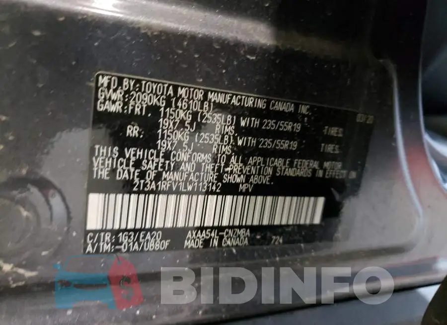 2T3A1RFV1LW113142 Photo# 10