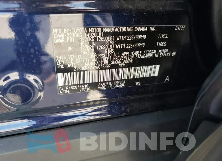 2T3D6RFV5MW015697 Photo# 10