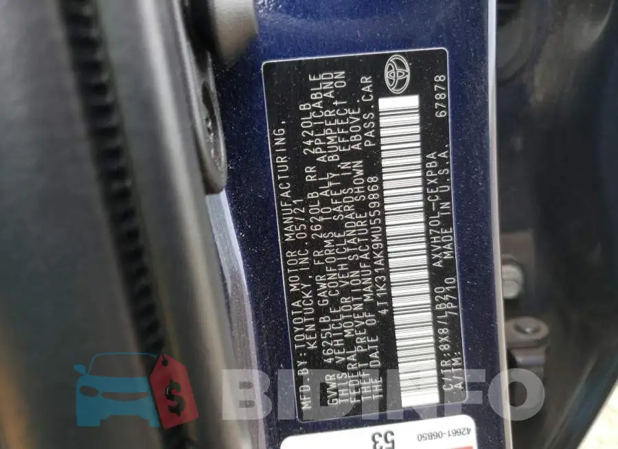 4T1K31AK9MU559868 Photo# 10