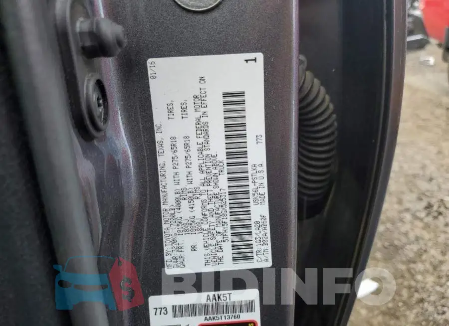 5TFHY5F18GX525317 Photo# 10