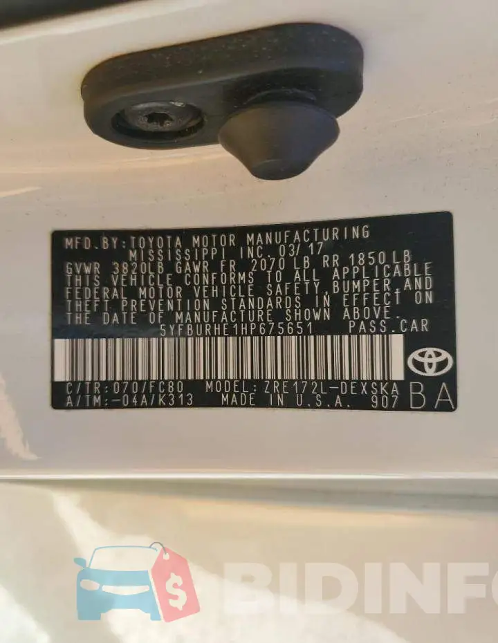 5YFBURHE1HP675651 Photo# 10