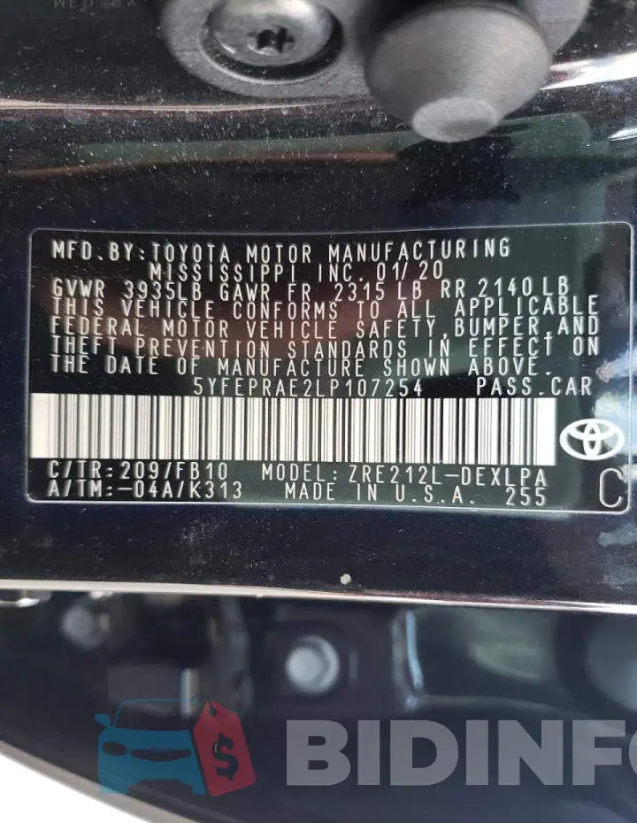 5YFEPRAE2LP107254 Photo# 10