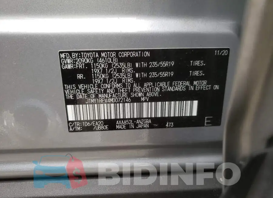 JTMY1RFV4MD072146 Photo# 10