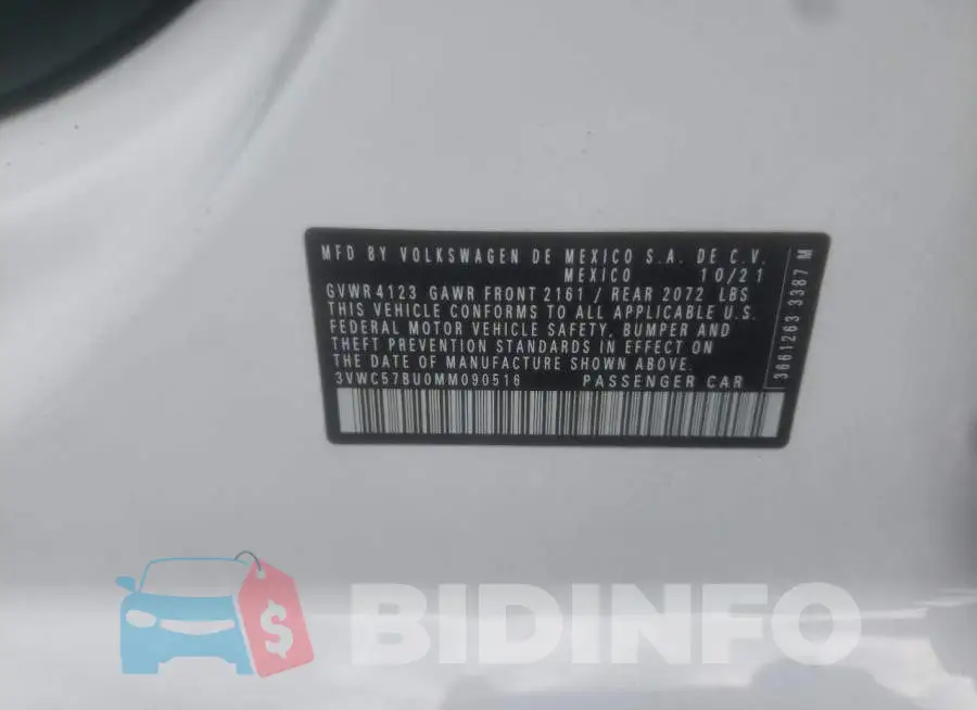 3VWC57BU0MM090516 Photo# 10