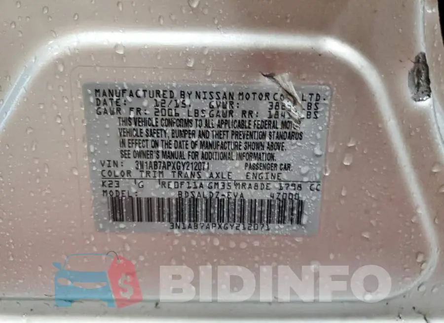 3N1AB7APXGY212071 Photo# 10
