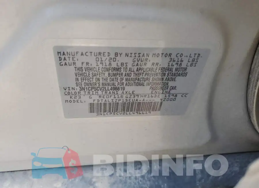3N1CP5CV2LL496619 Photo# 10